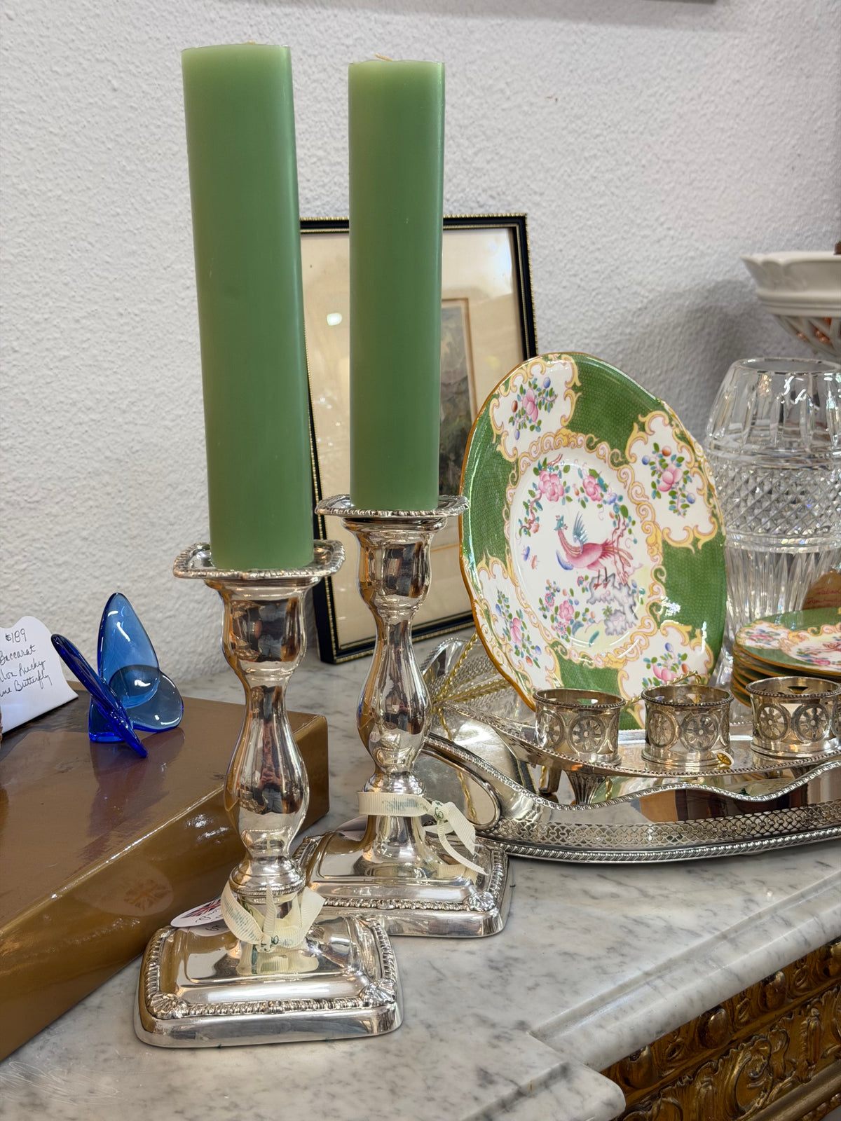 England Pair of Victorian Silver Candlesticks