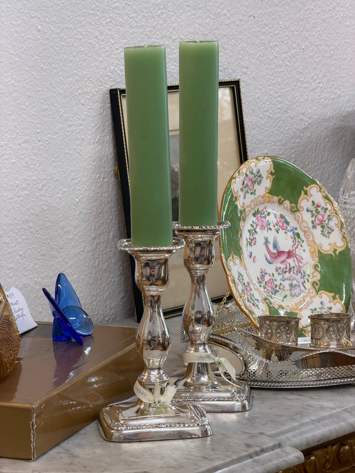 England Pair of Victorian Silver Candlesticks