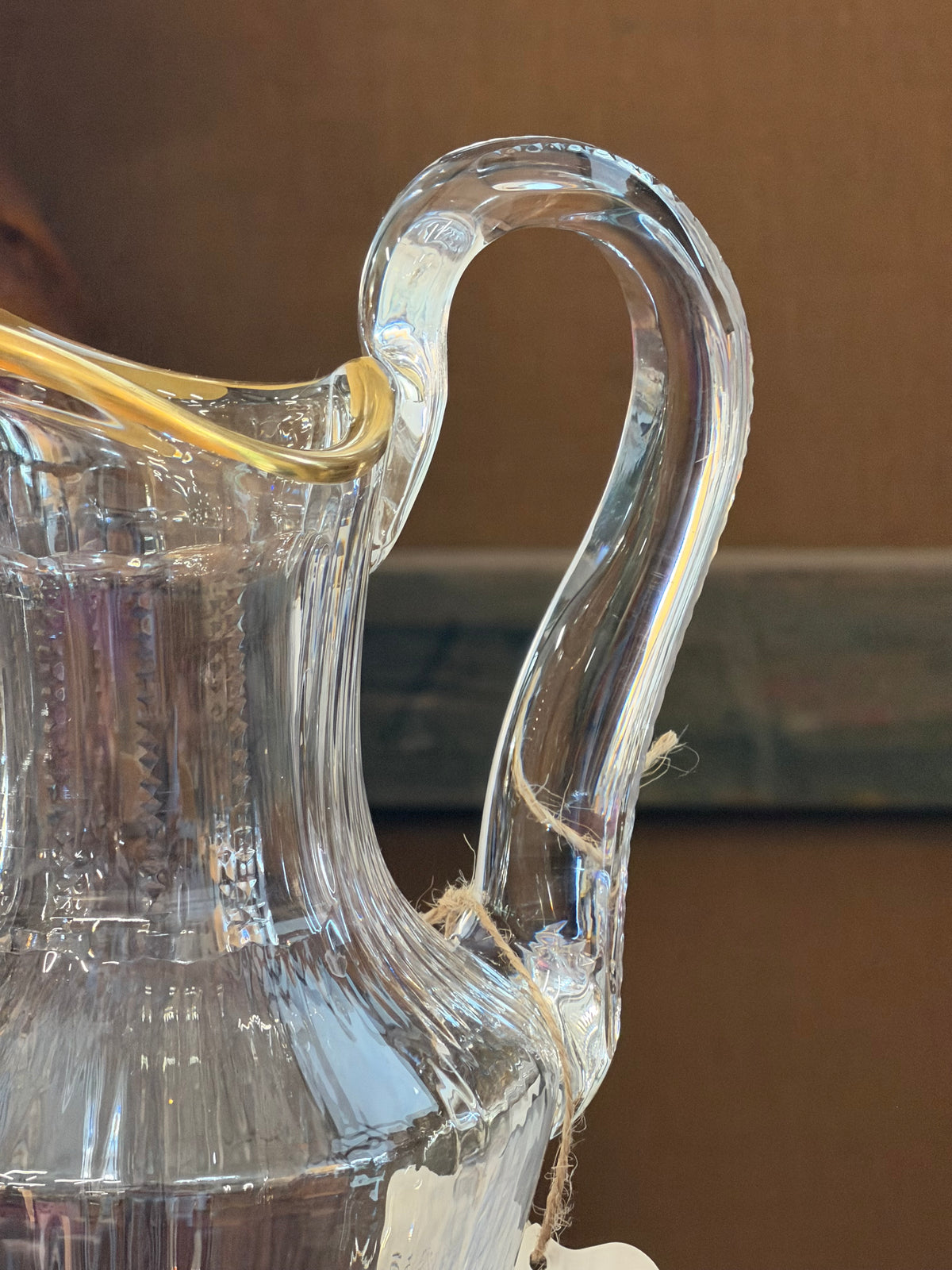 St. Louis Apollo 32 oz Crystal and Gold Jug