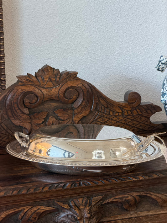 Vintage Silver-Plate Covered Casserole