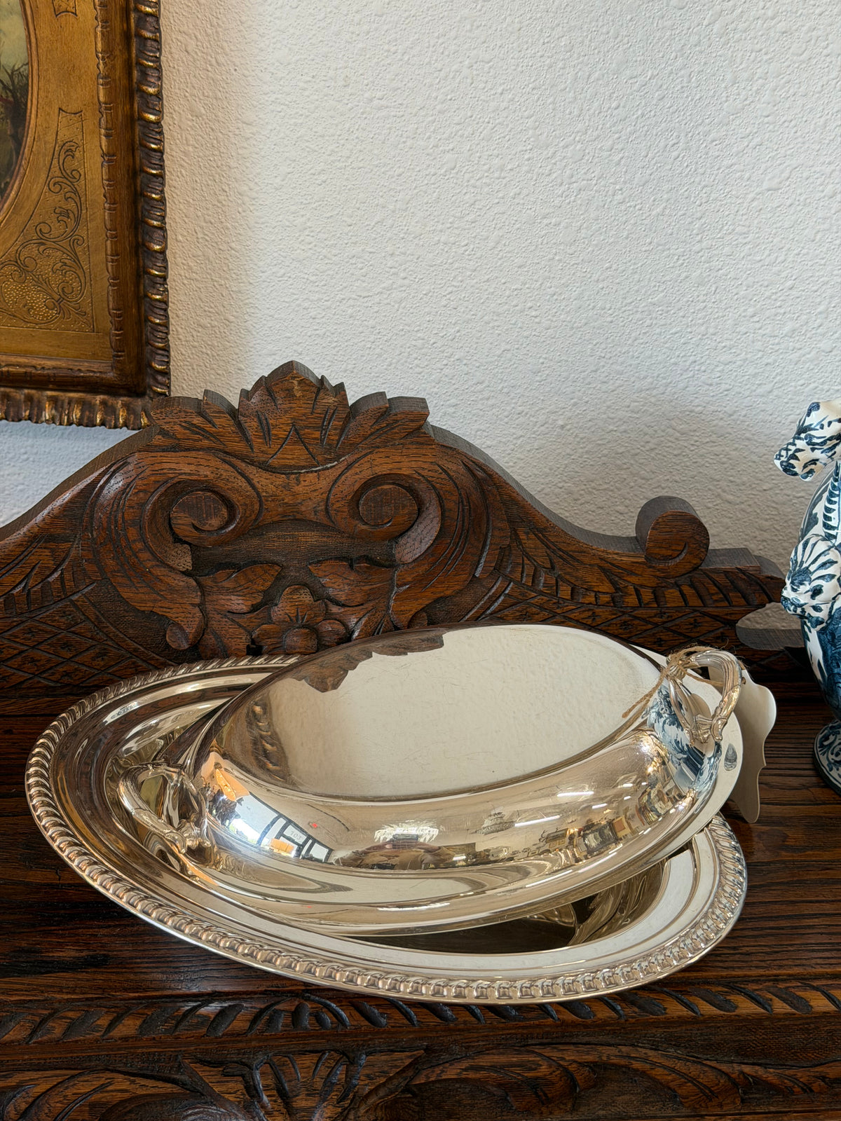 Vintage Silver-Plate Covered Casserole