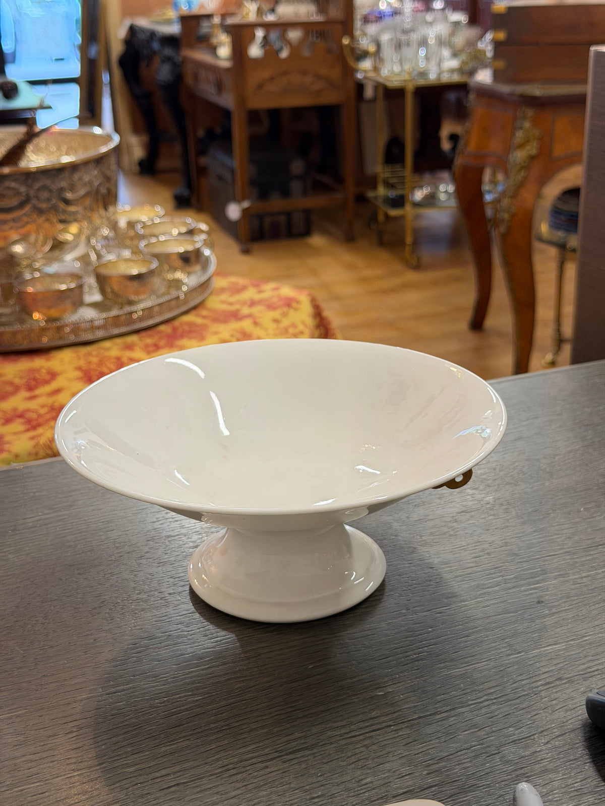 French White Pottery Compote