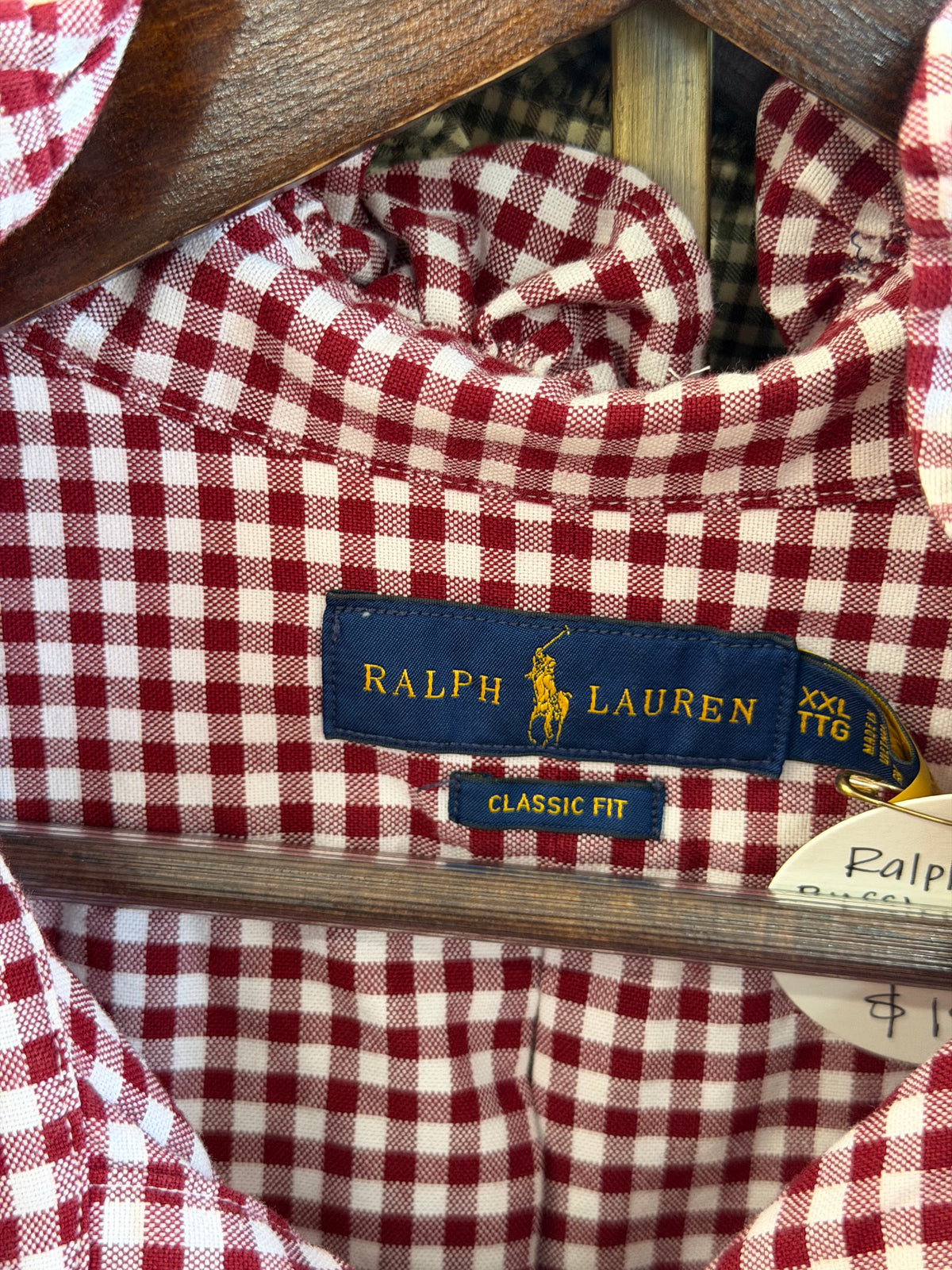 Ruffle Ralph Lauren Maroon and White Checkered Dress | Size 8
