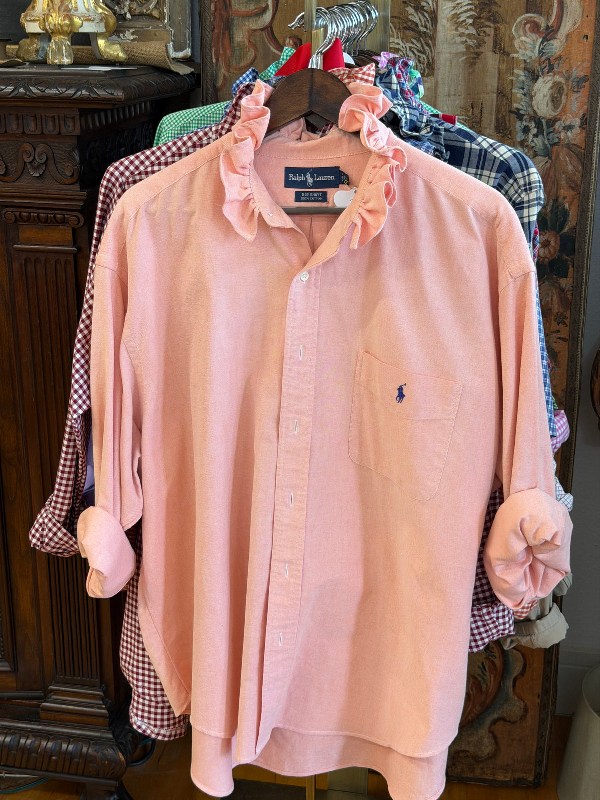 Ruffle Ralph Lauren Coral Polo | Size XL