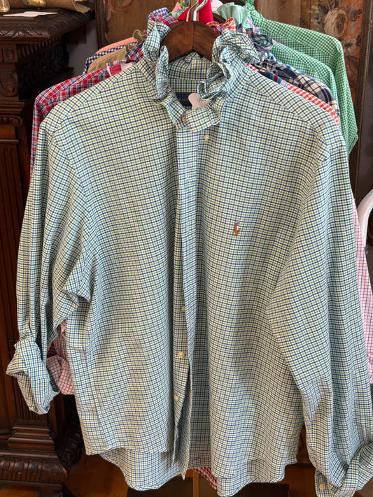 Ruffle Ralph Lauren Blue & Green Checkered | Size XL