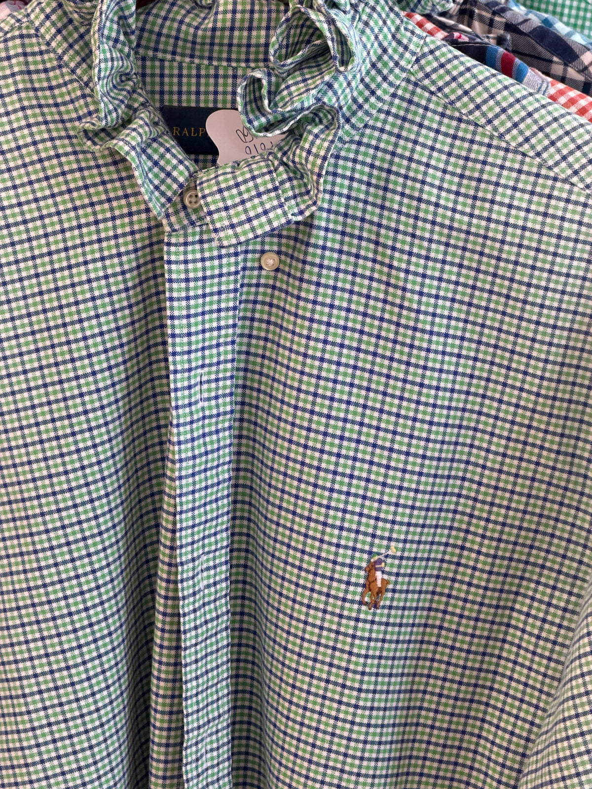 Ruffle Ralph Lauren Blue & Green Checkered | Size XL