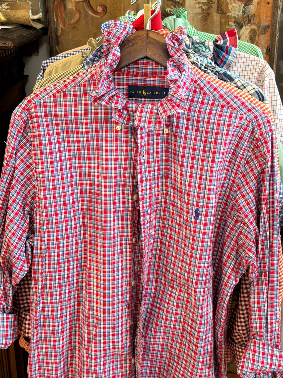 Ruffle Ralph Lauren Red & Blue Plaid | Size L