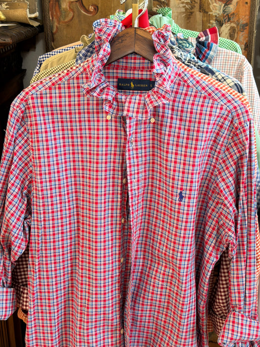 Ruffle Ralph Lauren Red & Blue Plaid | Size L