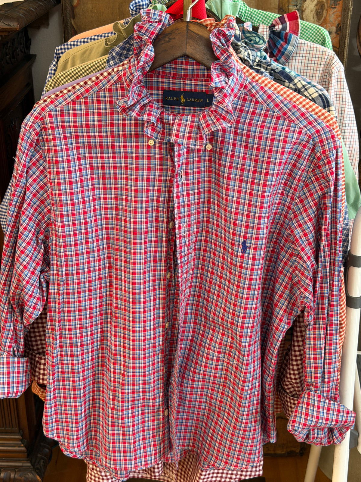 Ruffle Ralph Lauren Red & Blue Plaid | Size L