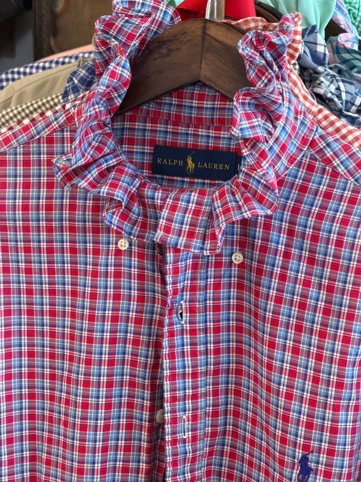 Ruffle Ralph Lauren Red & Blue Plaid | Size L