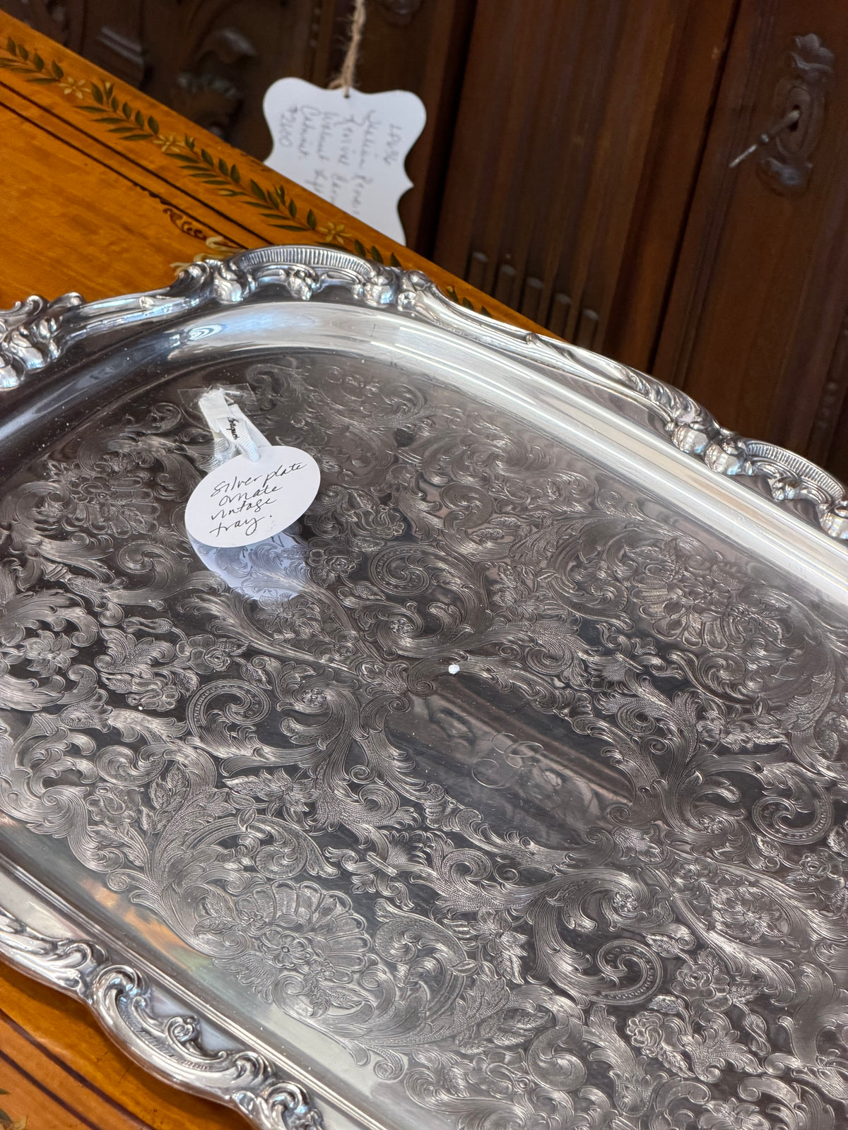 Silverplate Ornate Vintage Tray