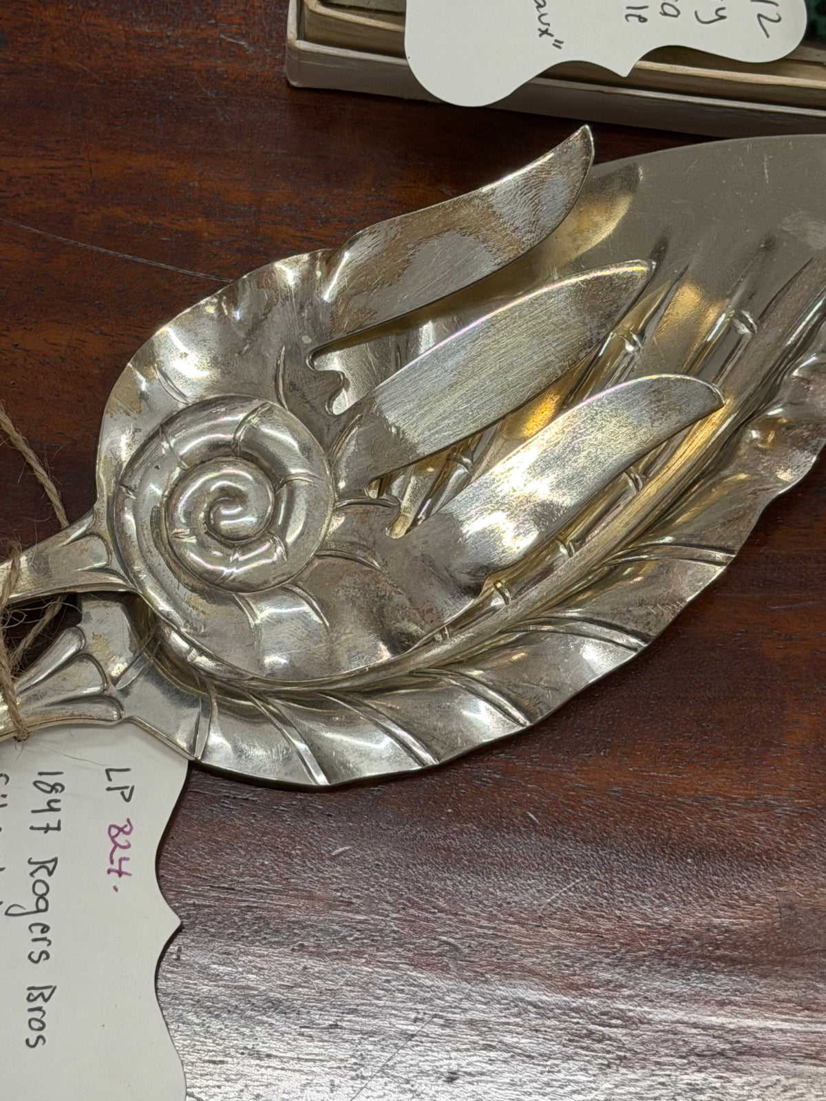 1847 Rogers Bros Silverplate Ornate Siren Pattern Fork & Server