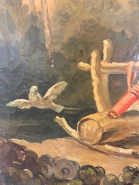 Cupid Painted Trumeau