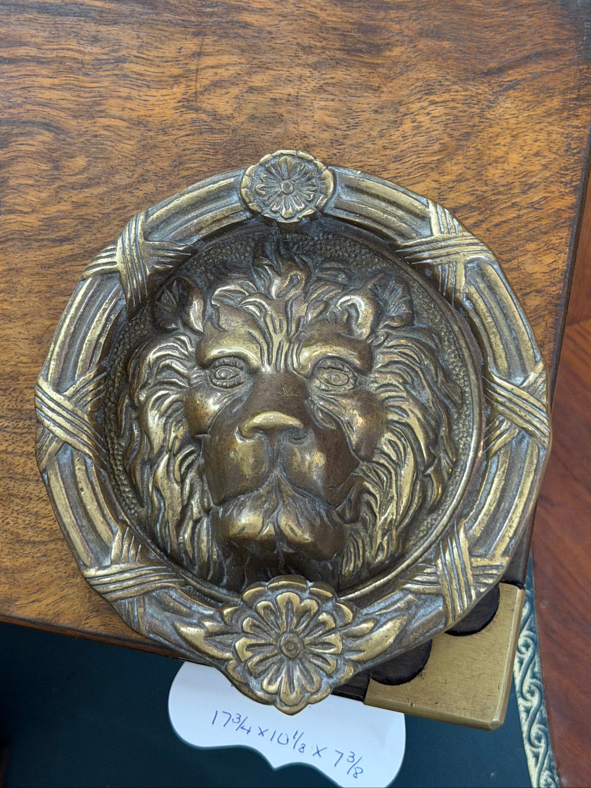 Heavy Brass Lion Head Door Knocker