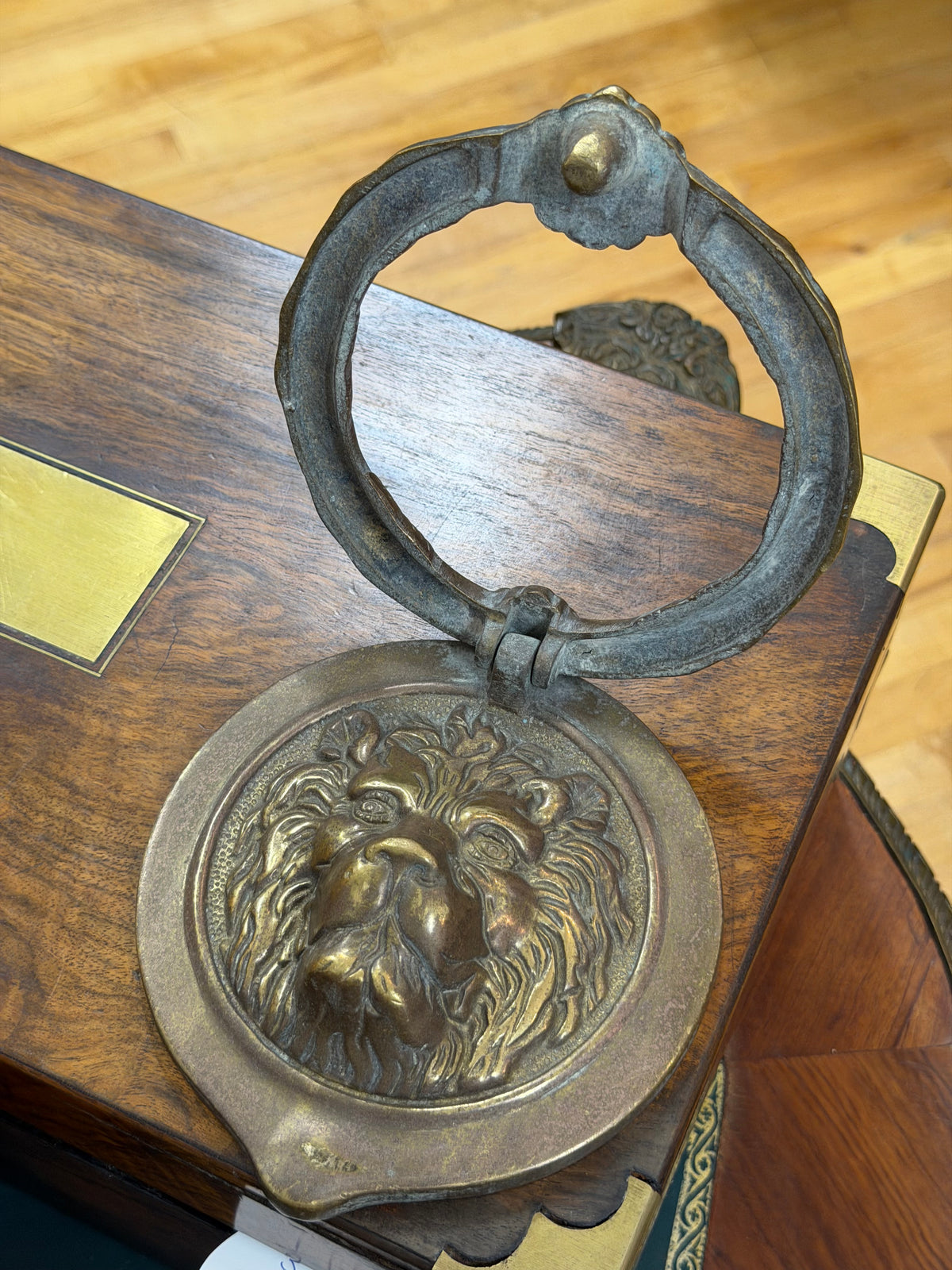 Heavy Brass Lion Head Door Knocker