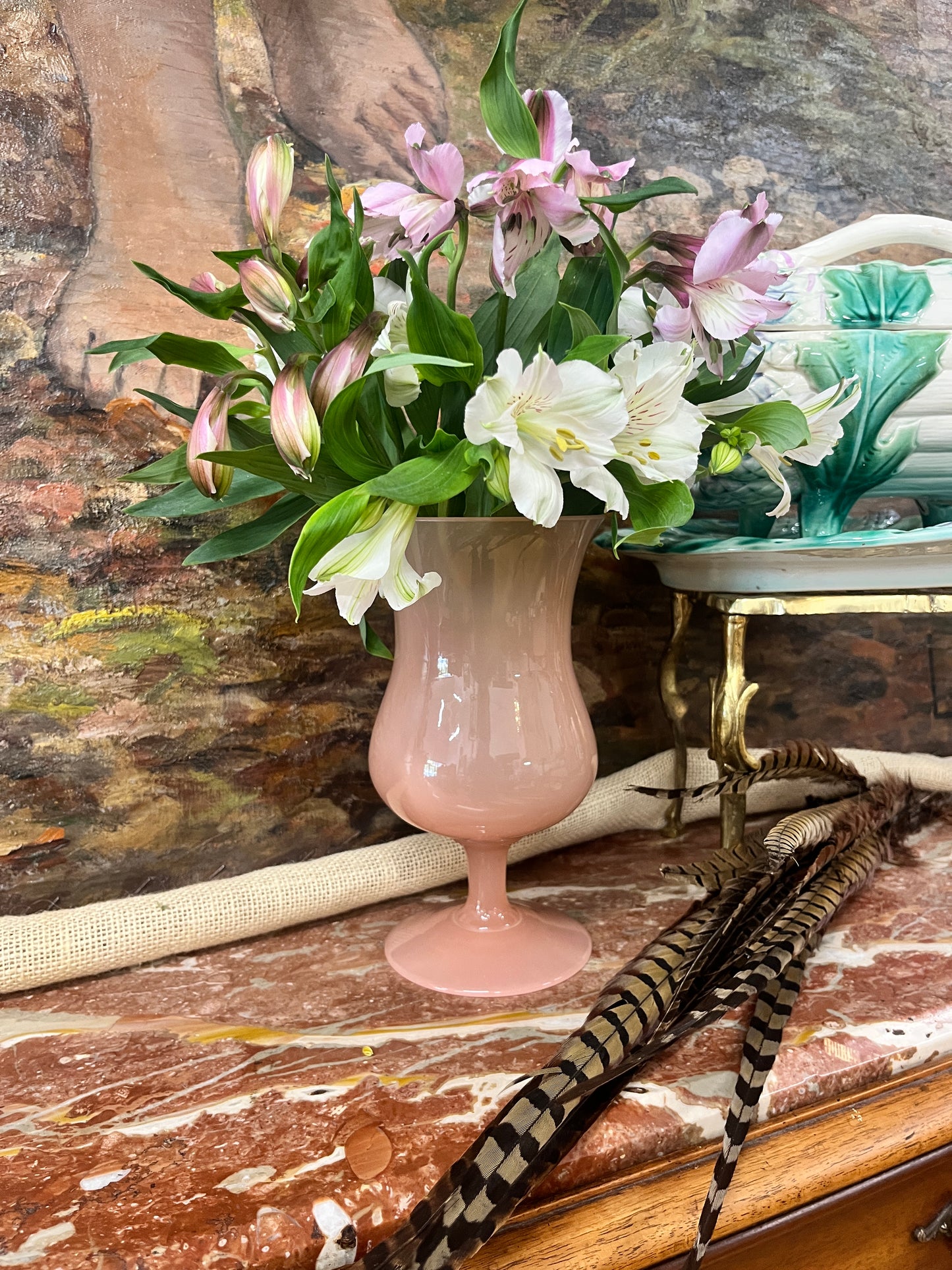 Pink Opaline Vase