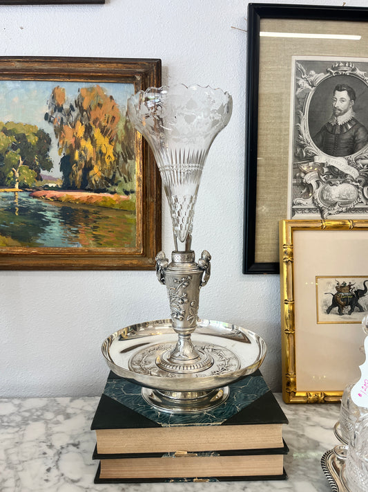 Victorian Silverplate Strawberry Epergne