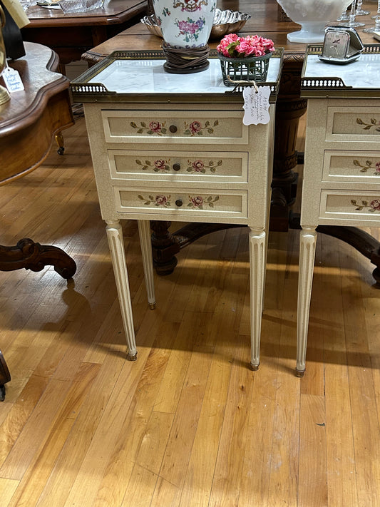 Louis XVI Style Painted Marble Chest
