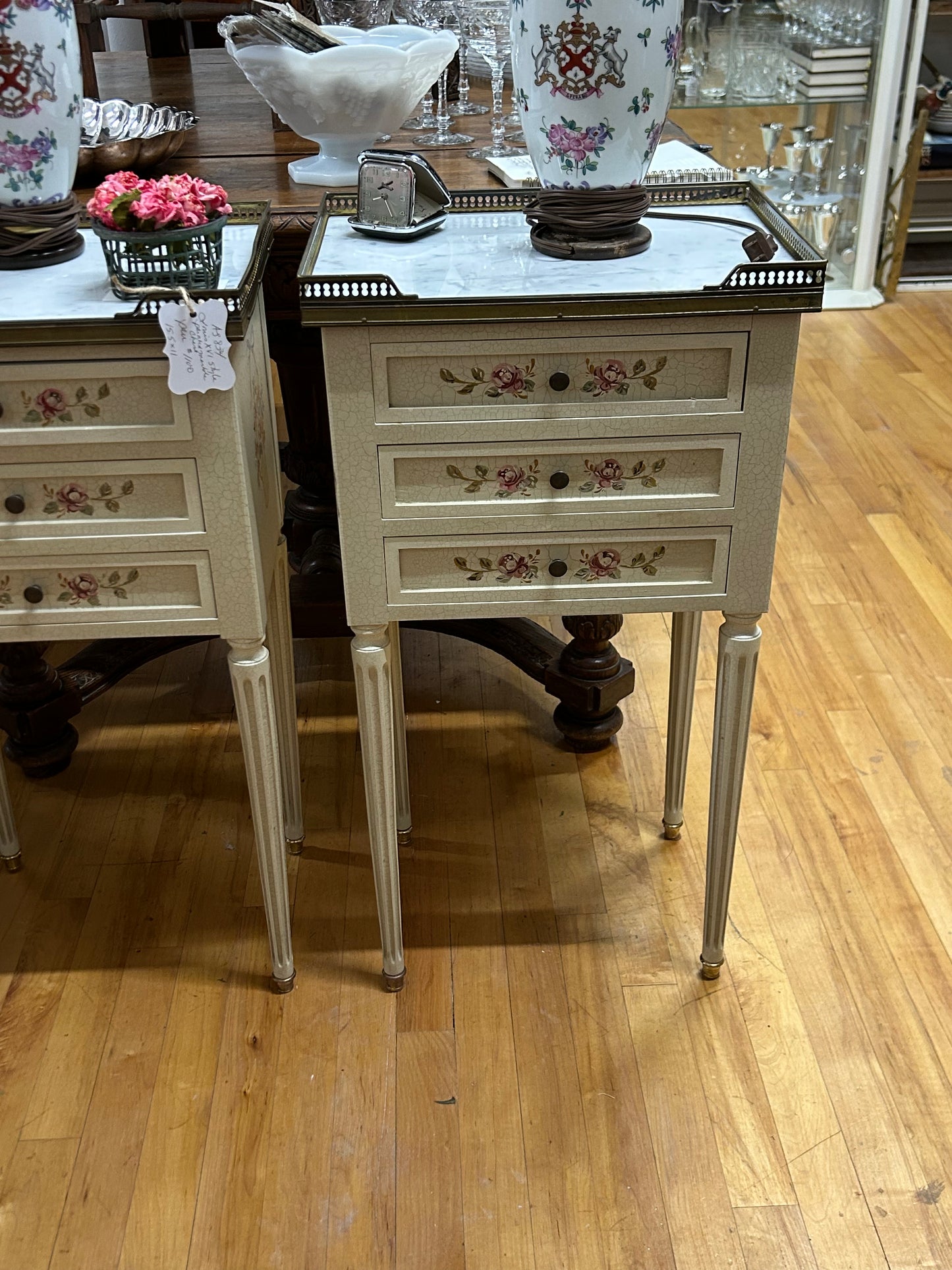 Louis XVI Style Painted Marble Chest