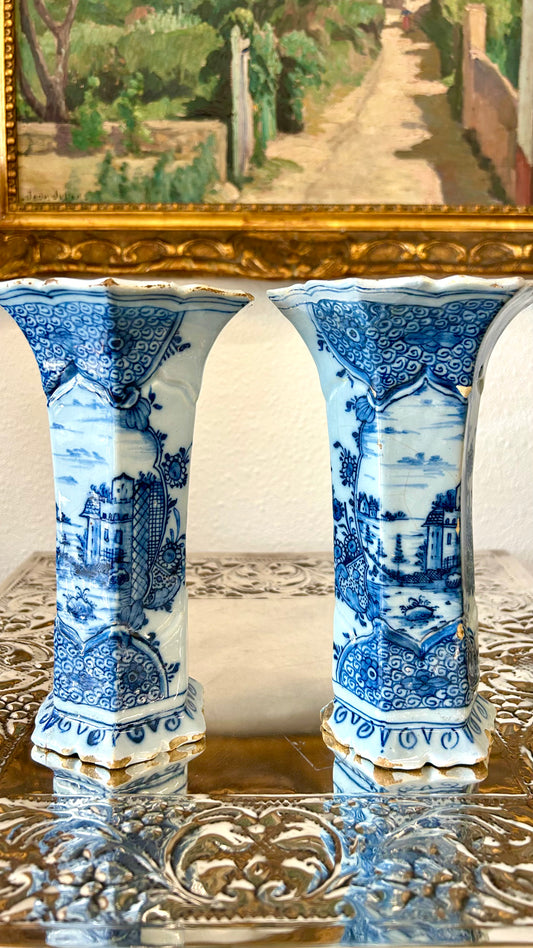 1730's Based on Design Delft Vases