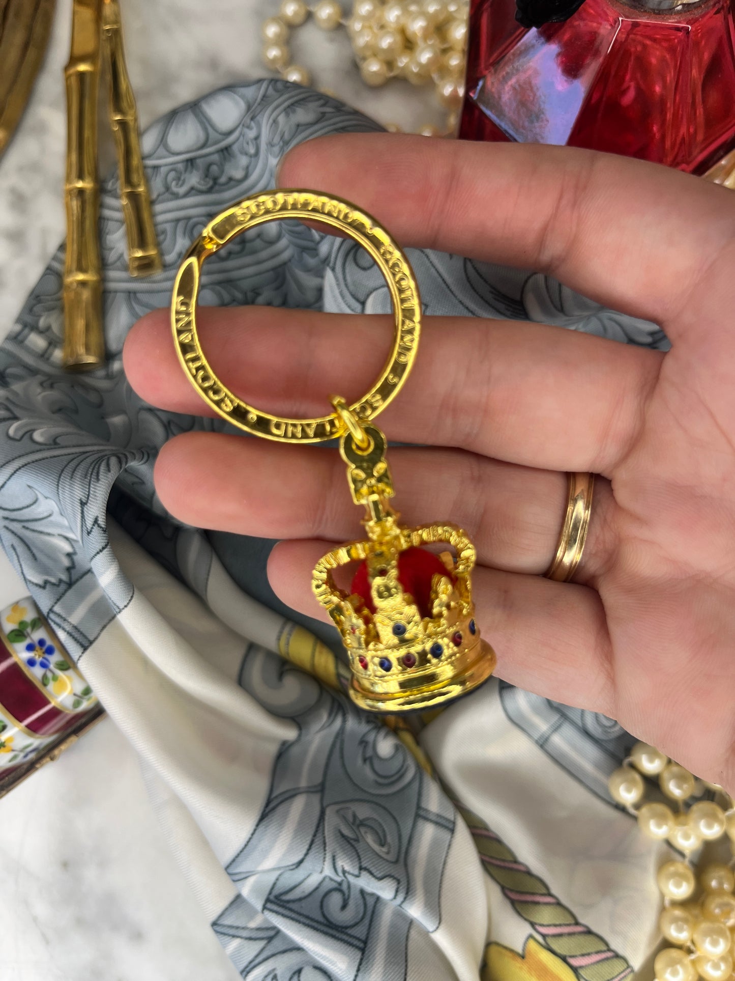 Crown Keyring New From Edinburgh Castle in Scotland