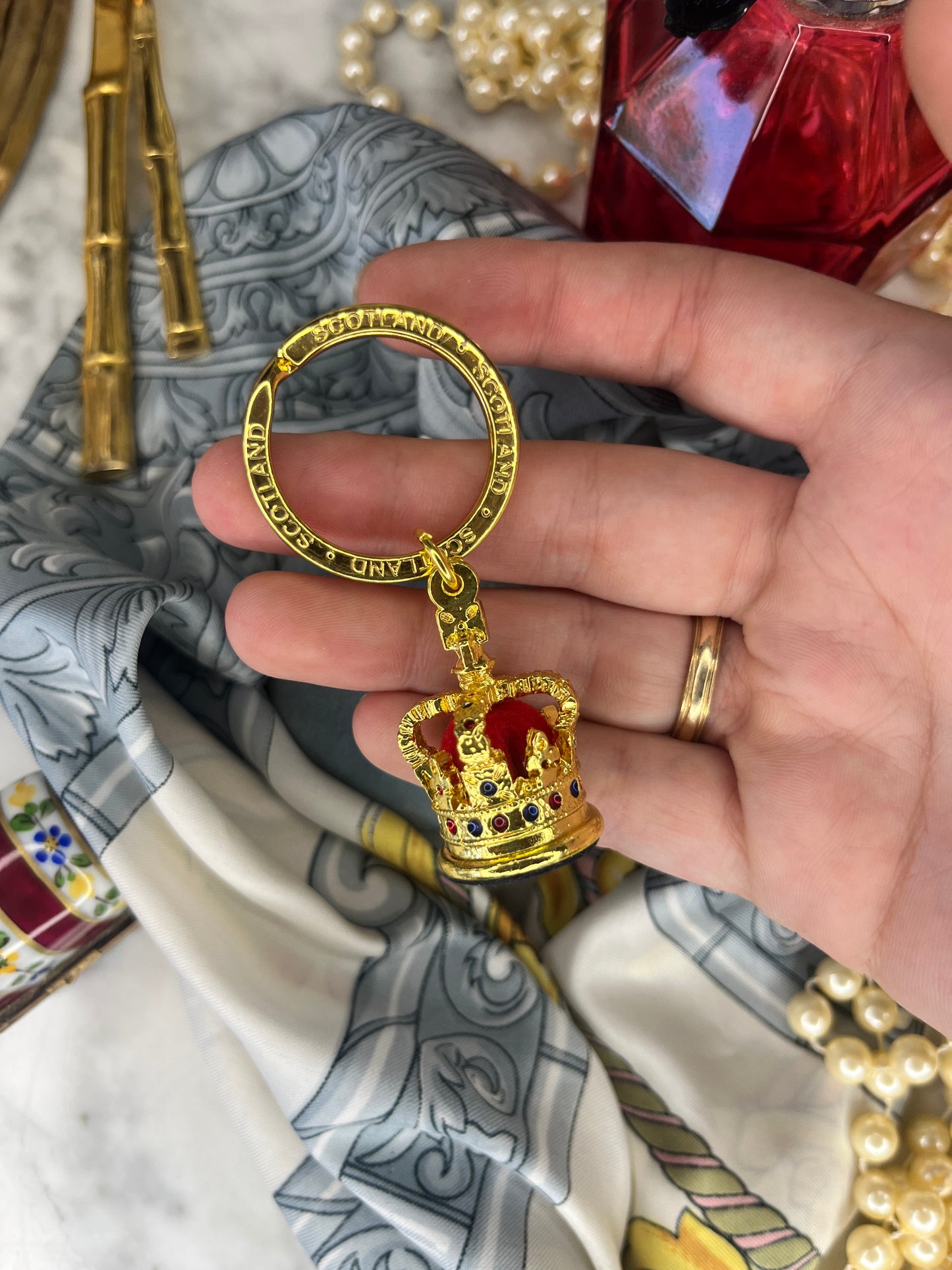 Crown Keyring New From Edinburgh Castle in Scotland