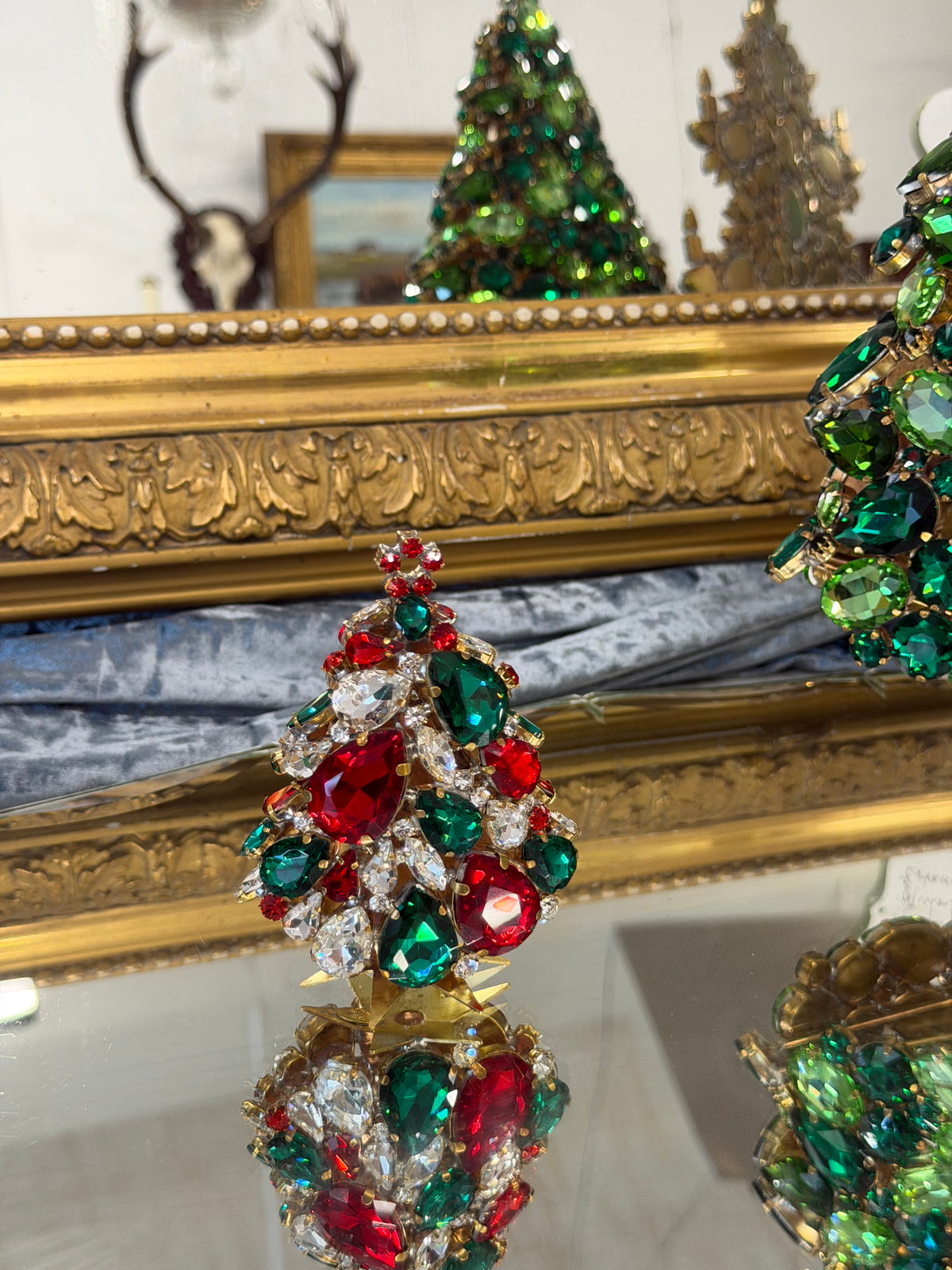 Czech Handmade 3D Glitzy Christmas Tree | Festive Crystal Colors
