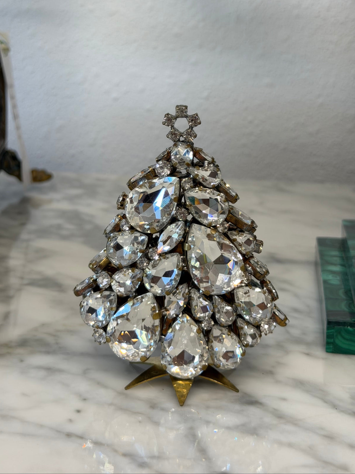 Czech Handmade 3D Glitzy Gleam Christmas Tree | Crystal Clear