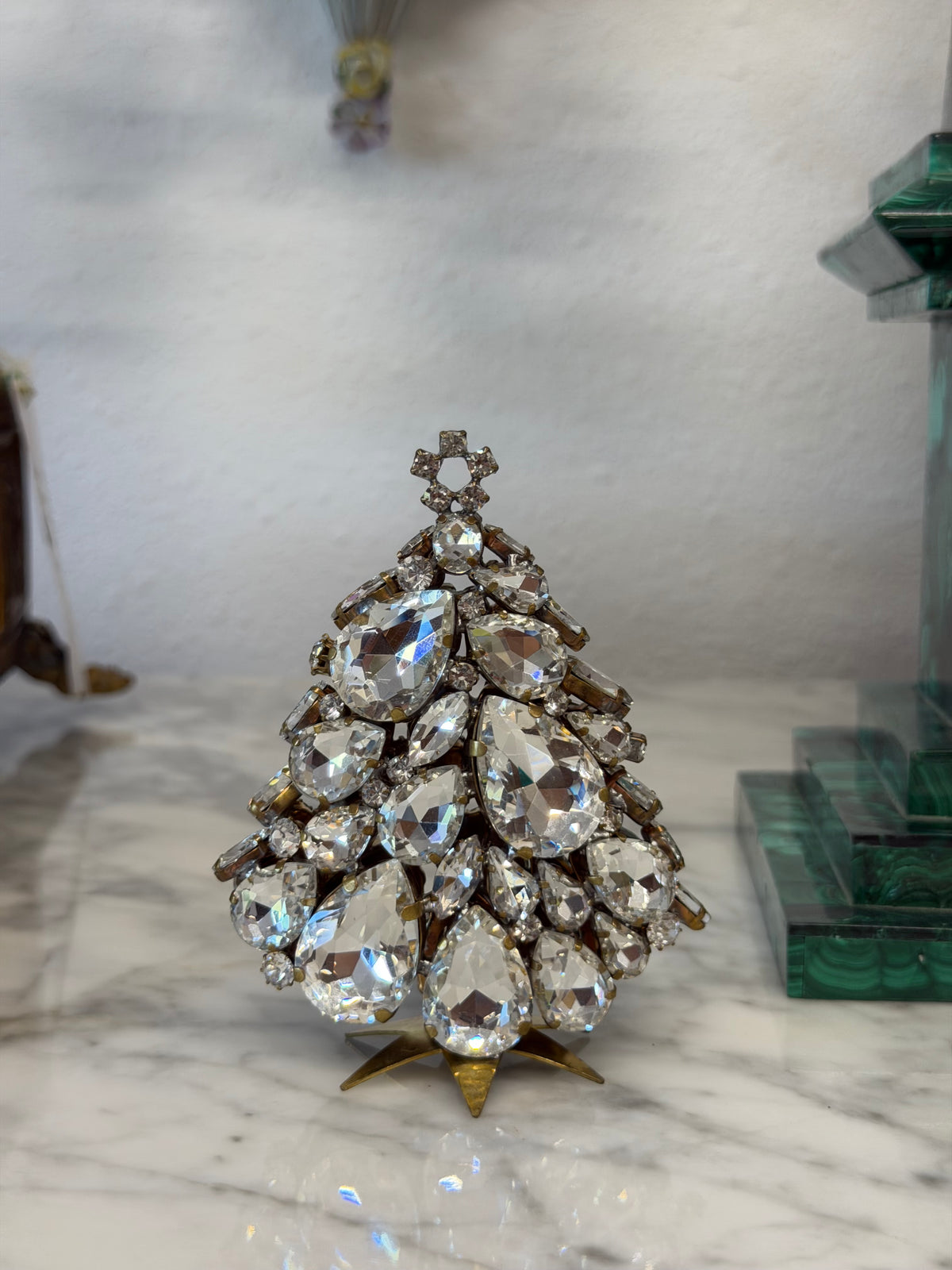Czech Handmade 3D Glitzy Gleam Christmas Tree | Crystal Clear