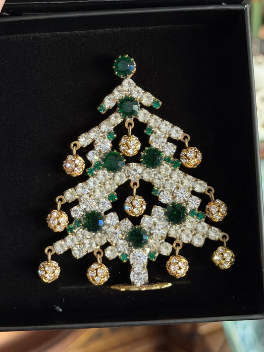 Crystal Czech Dainty Dazzling Christmas Tree | Emerald Green