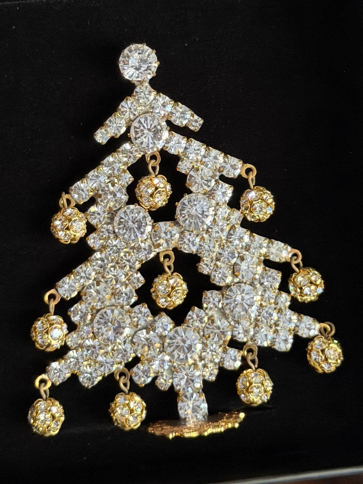 Handmade Czech Dainty Christmas Tree | Clear Crystal