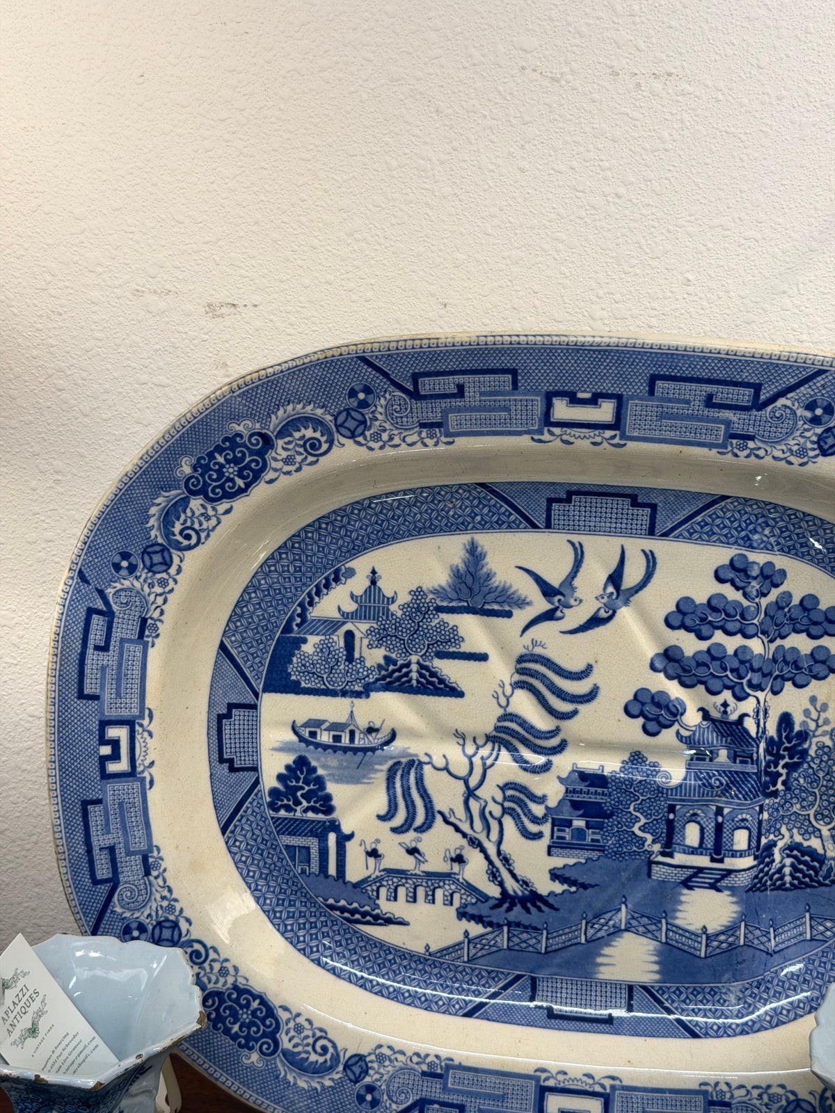 Antique Turkey Dish | Blue Willow Pattern
