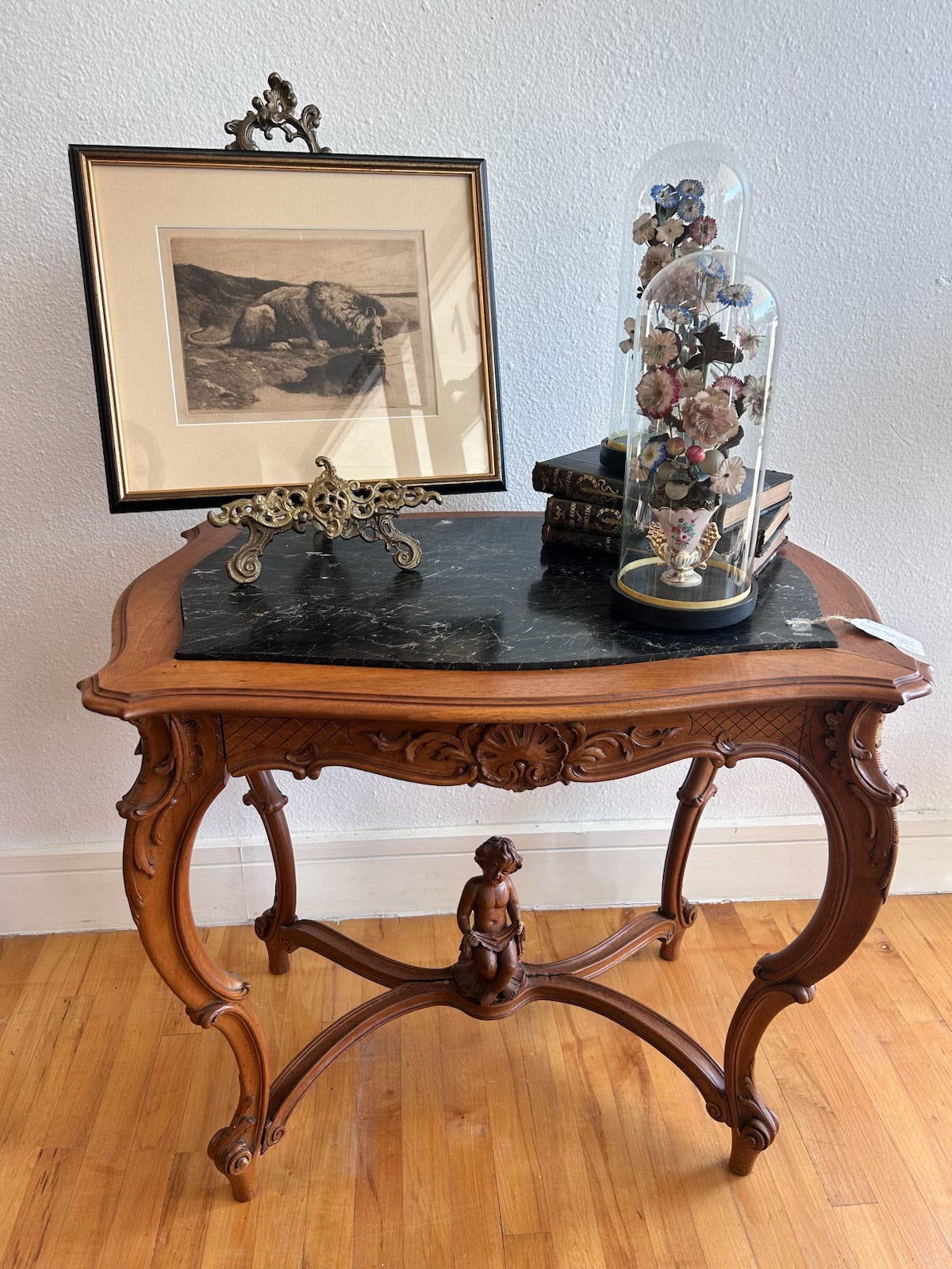 Circa 1800's French Table with Marble Top
