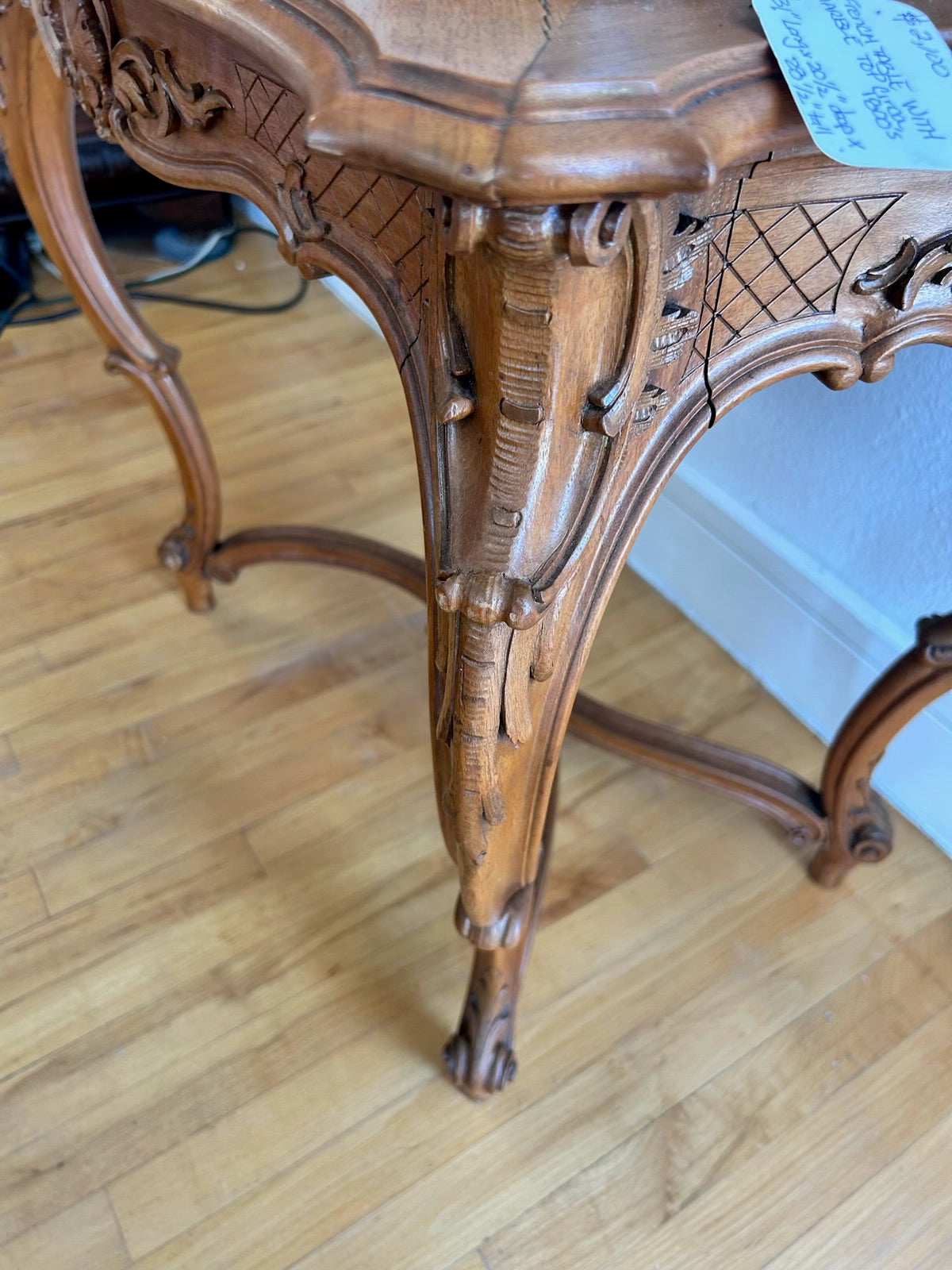 Circa 1800's French Table with Marble Top