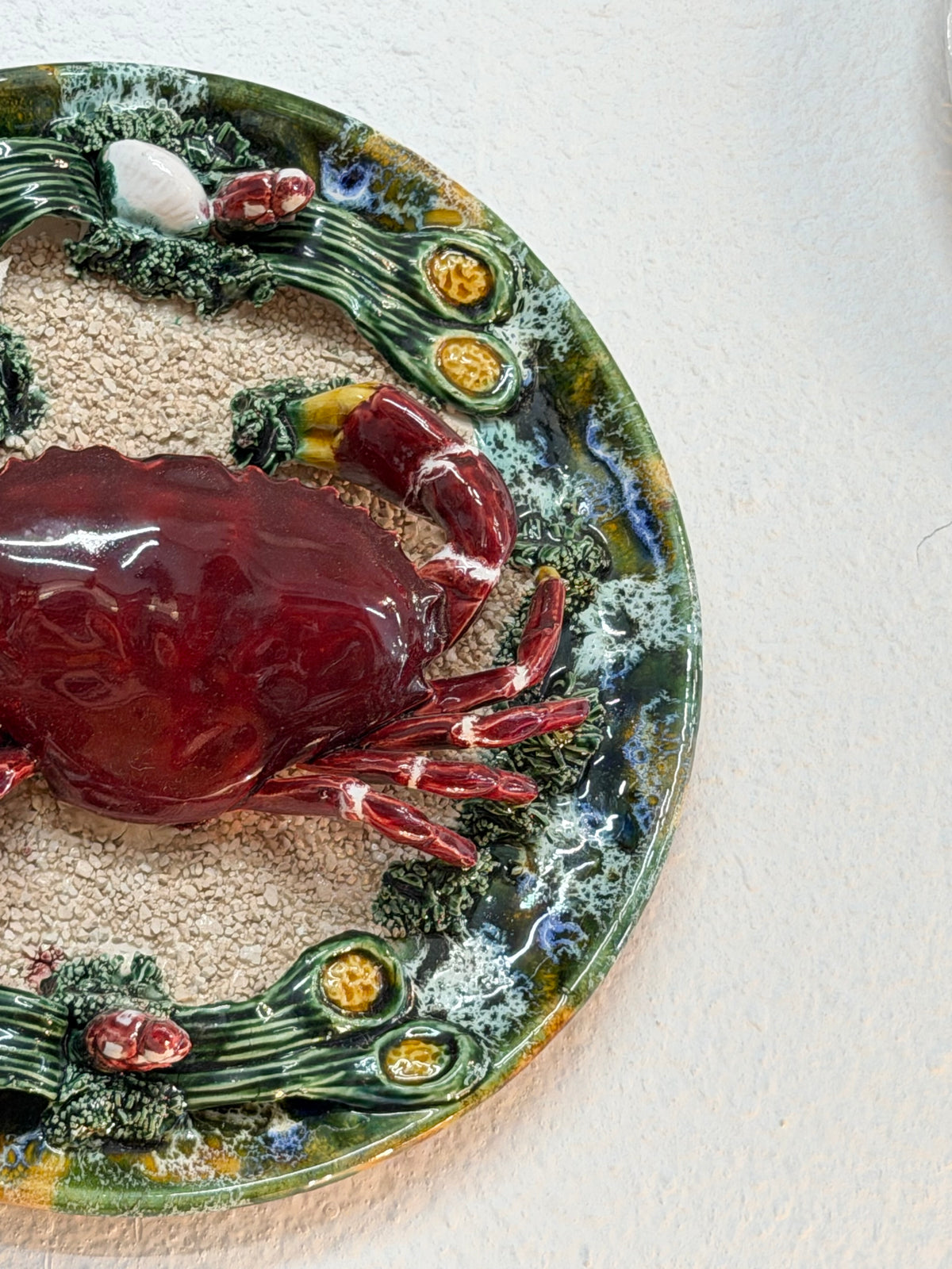 Palisades Majolica Portuguese Crab Plate | 1920s