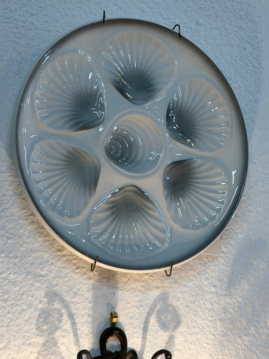 Mid-Century Orchies Moulin des Loups Oyster Plate | Made in France