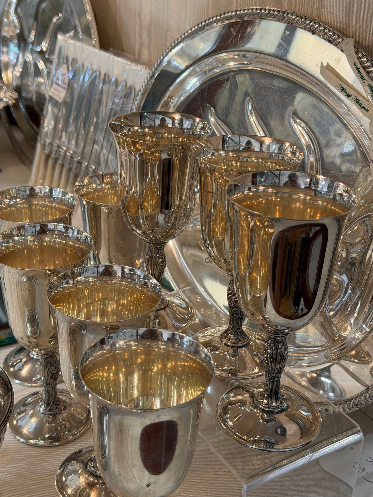 Silverplate Goblets Int'l Silver Co | Set of 6 + 2 Free