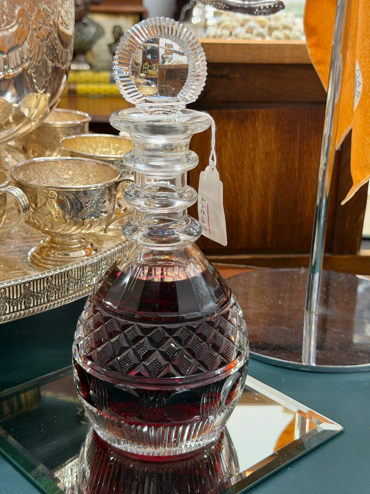 Antique Heavy-Cut Crystal Decanter
