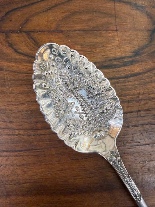 English Silver Plate Berry Fruit Spoon