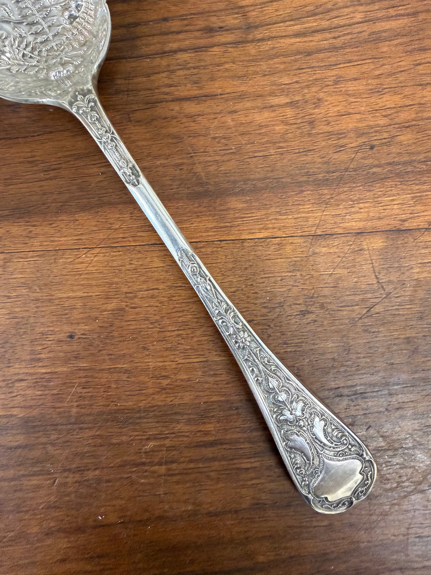 English Silver Plate Berry Fruit Spoon