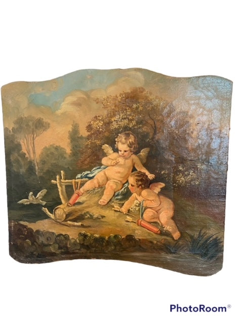 Cupid Painted Trumeau