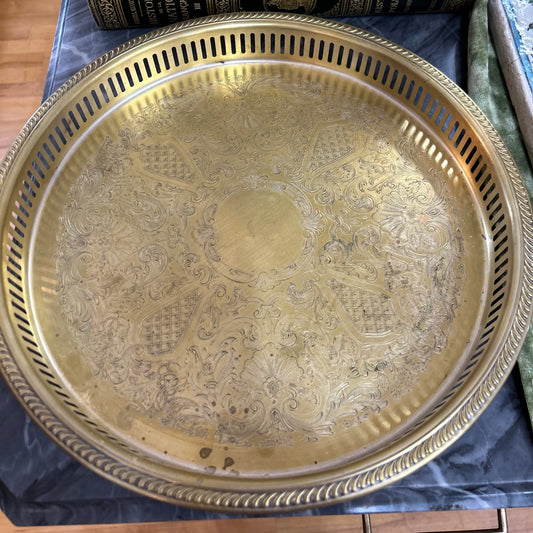 Silverplate Round Tray