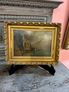 Unsigned European scenic in oil