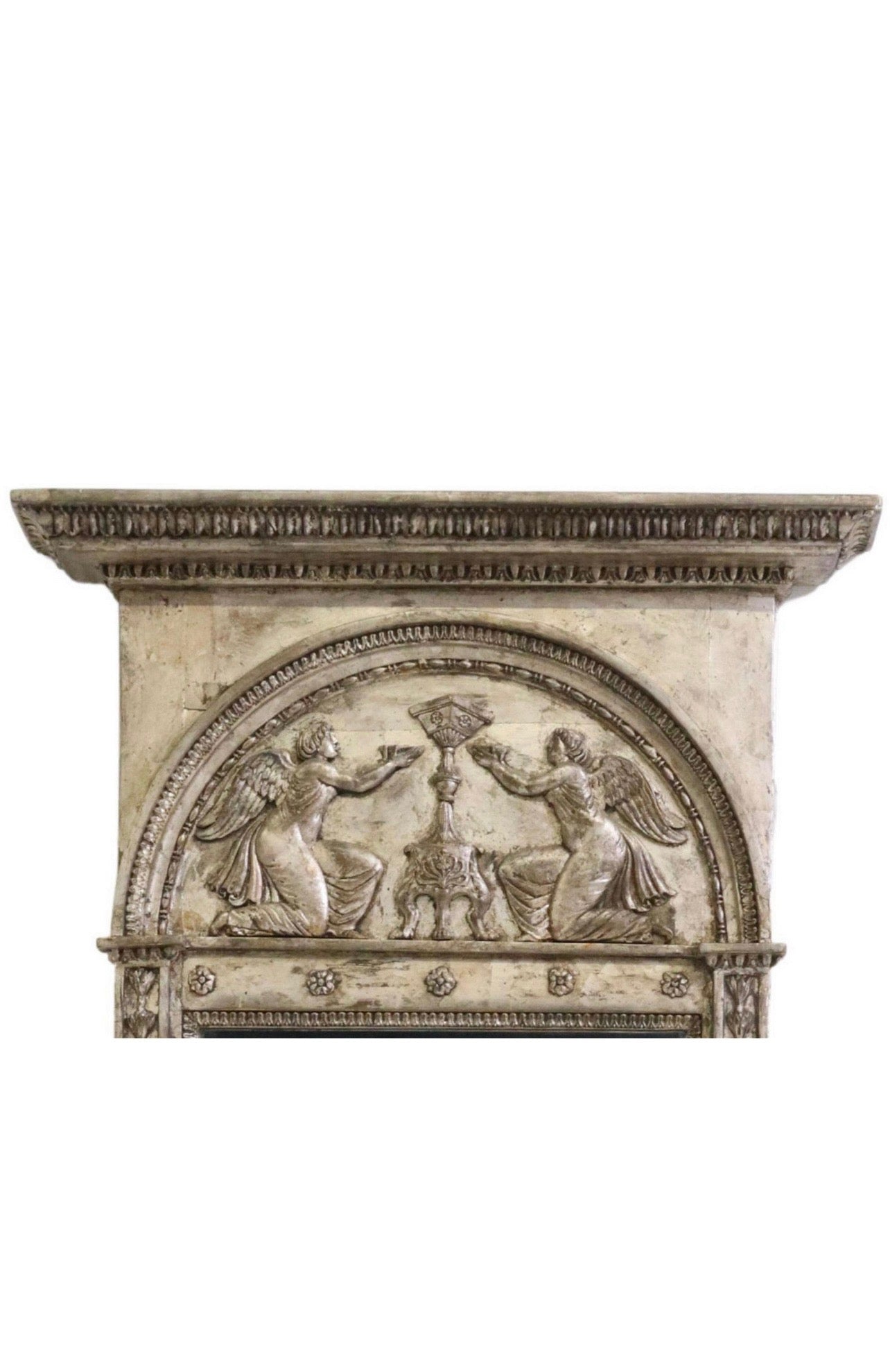 Swedish Neoclassical Silver Gilt Mirror: