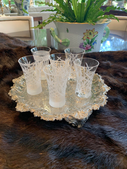 Vintage Crystal Bar Glasses [set of 6]