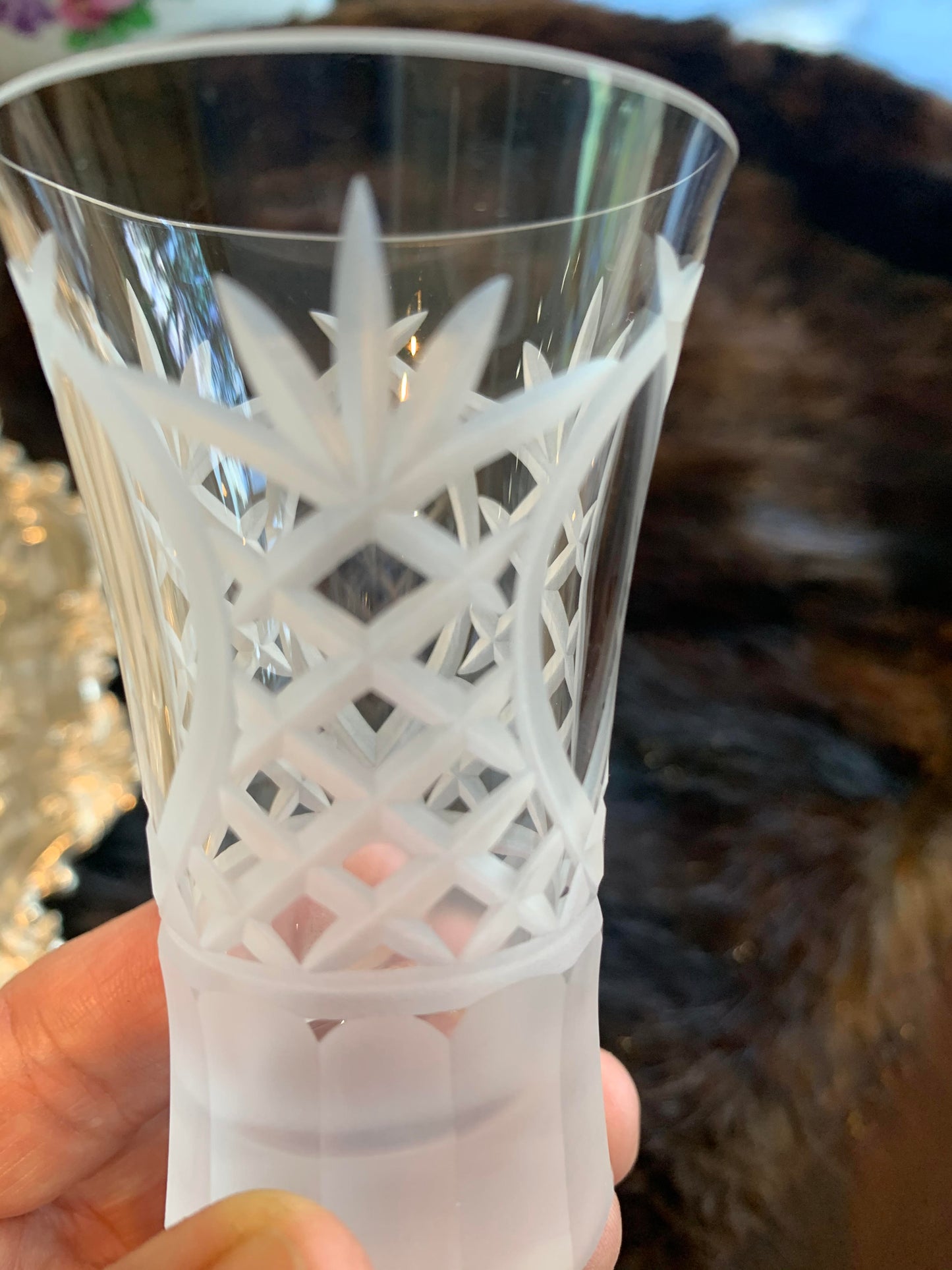 Vintage Crystal Bar Glasses [set of 6]