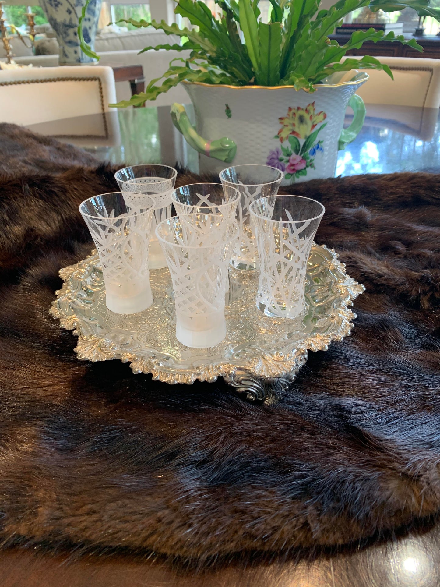 Vintage Crystal Bar Glasses [set of 6]